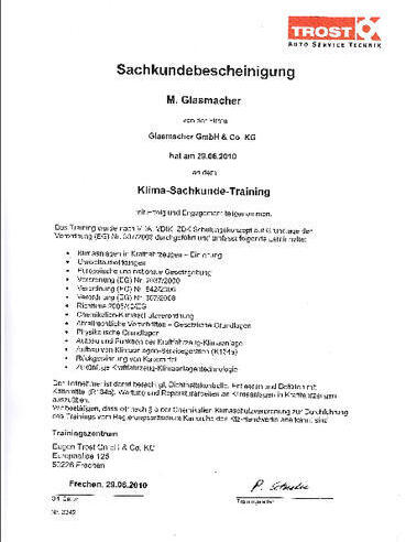 Sachkundenbescheinigung